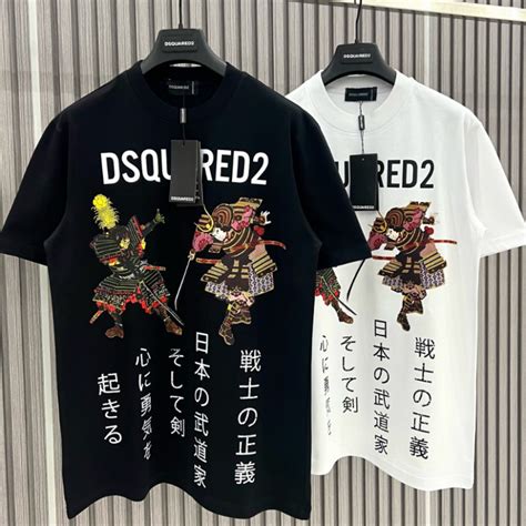 Áo Phông Nam DSQ Samurai in chữ nhật bản Áo Thun Unisex Dsquared2 Form Rộng Siêu Hot 2024 89