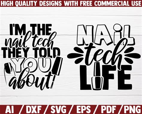 Nail Tech SVG Bundle Nail Art SVG Cut File Instant Etsy