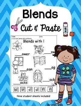 Consonant Blends Cut Paste Sheets Consonant Blends Cut And Paste