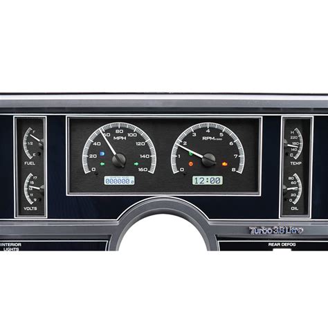 1984 1987 Chevrolet Dakota Digital Vhx Instrument System Black Alloy Faces White Numbers