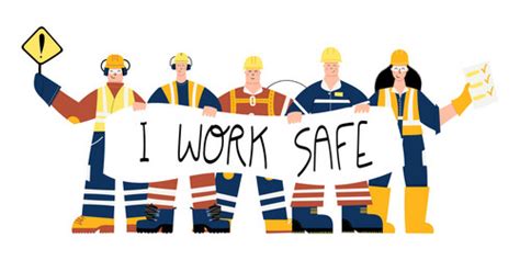 Safety Starts With Me Poster With Industrial Vector Image