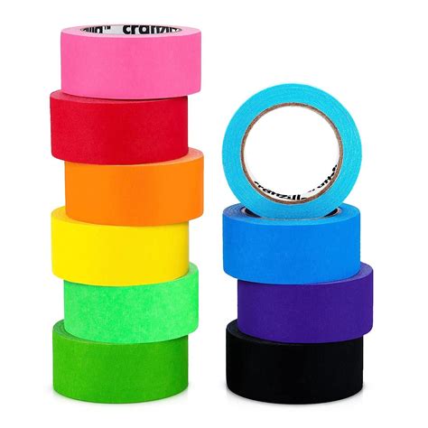 Craftzilla Colored Masking Tape Roll Multi Pack Feet X Inch Of