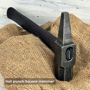 Blacksmith Hot Punch Rounding Hammer Lb Square Punch Etsy