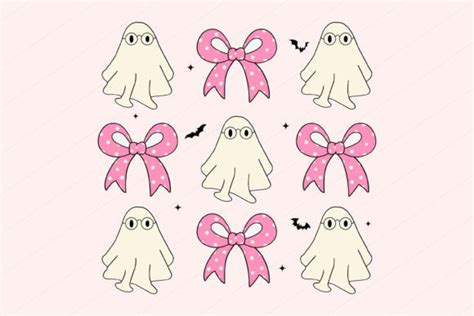 Halloween Coquette Ghost Svg Png Retro Graphic By Svg Box Creative