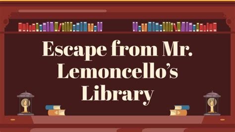 Chapter Visuals For The Book Escape From Mr Lemoncellos Library By