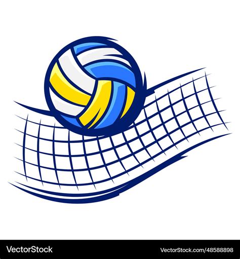 Volleyball ball sport club item Royalty Free Vector Image