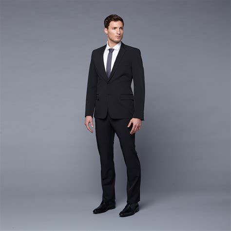 versace collection true black suit euro  versace collection