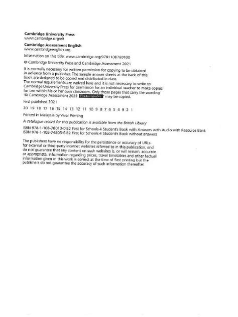 B2 First For Schools 4 With Answers 3 Pdf