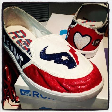 Houston Texans Hand Painted Shoes Painted Shoes Hand Painted Shoes