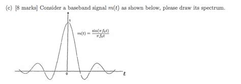 Solved C 8 Marks Consider A Baseband Signal M T As Chegg