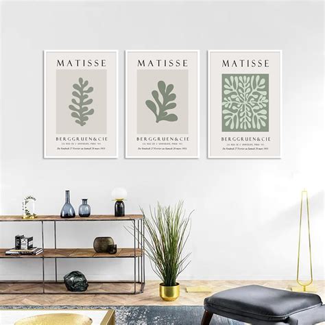 Wall Art Matisse Green 3 Sets Canvas Prints Poster Prints Art