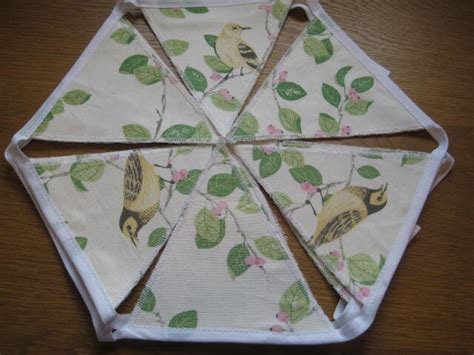 Handmade Laura Ashley Aviary Garden Apple Bird Fabric Bunting Etsy