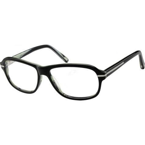 Black Rectangle Glasses 610421 Zenni Optical Zenni Optical New