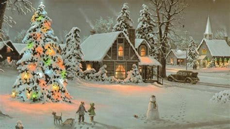 Old Fashioned Vintage Christmas Scenes - guessuniversal