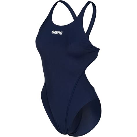 Arena Maillot De Bain Femme Performance Solid Swim Tech Team Navy Blanc