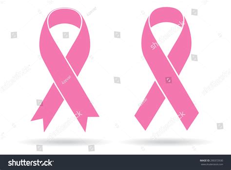 Pink Ribbon Stock Vector Illustration 290372930 : Shutterstock