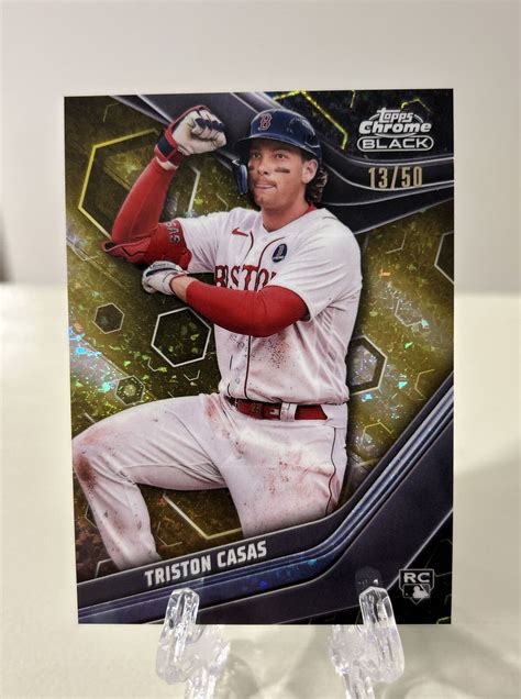 Topps Chrome Black Triston Casas Rc Gold Mini Diamond Refractor