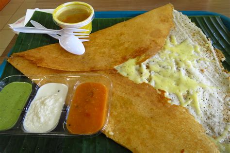 Small Potatoes Make The Steak Look Bigger: A cheese dosai from Komala's