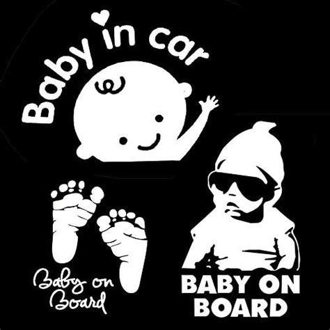 Baby In Car Decal Funny Baby On Board Sticker For Cars