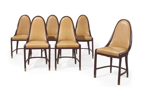 Josef Hoffmann 1870 1956 A Set Of Six Leather And Stained Bentwood