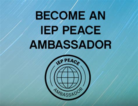 Apply Now To Become An Iep Peace Ambassador