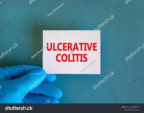 Ulcerative Colitis Symbol White Note Words Stock Photo 2053888787