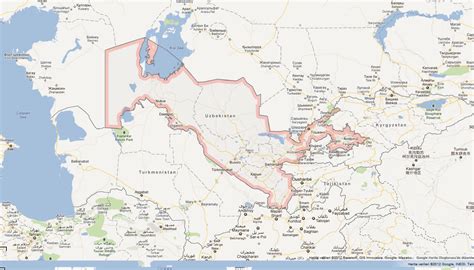 Uzbekistan Map And Uzbekistan Satellite Images