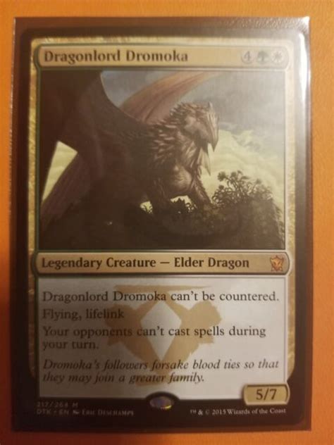 Magic The Gathering Mtg Dragonlord Dromoka Dragons Of Tarkir Nm Ebay