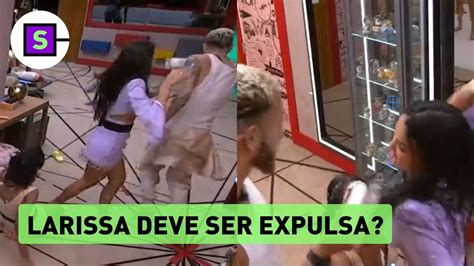 BBB 23 Larissa dá tapa em Fred e público pede expulsão veja o momento