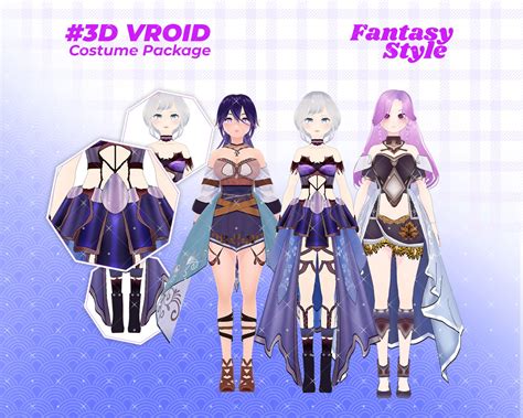 Vroid Clothing Pack Vroid Sexy Clothes Costume Clothes 3d Etsy