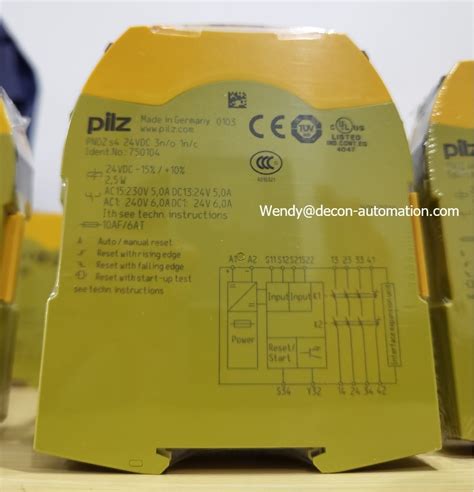 New Pilz Configurable V Dc Safety Relay Dual Channel China