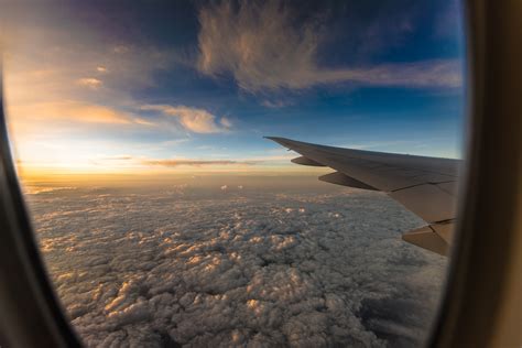 Free Images Sea Ocean Horizon Wing Cloud Sky Sunrise Sunset