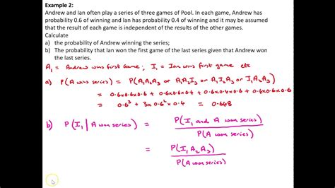 M2 4 1a 4 Using And Evaluating Conditional Probabilities Youtube