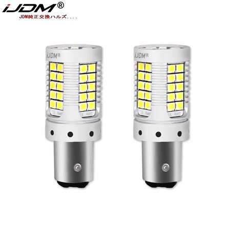 IJDM Car 1157 LED No Hyper Flash Amber Yellow 3030 LED P21 5W BAY15d