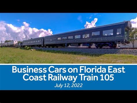 Business Cars On Florida East Coast Railway Train July