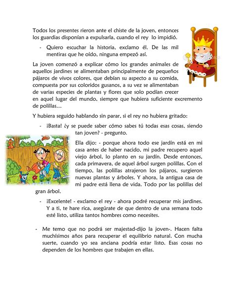 Cuento El Rey Y Su Jardin Em PDF