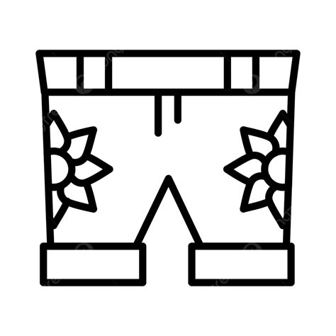 Icono De Línea De Pantalones Cortos Vector Png Dibujos Pantalones