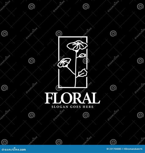 Floral Logo Design Template Concept Stock Vector Illustration Of