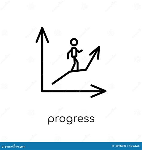 Progress Icon Trendy Modern Flat Linear Vector Progress Icon On Stock