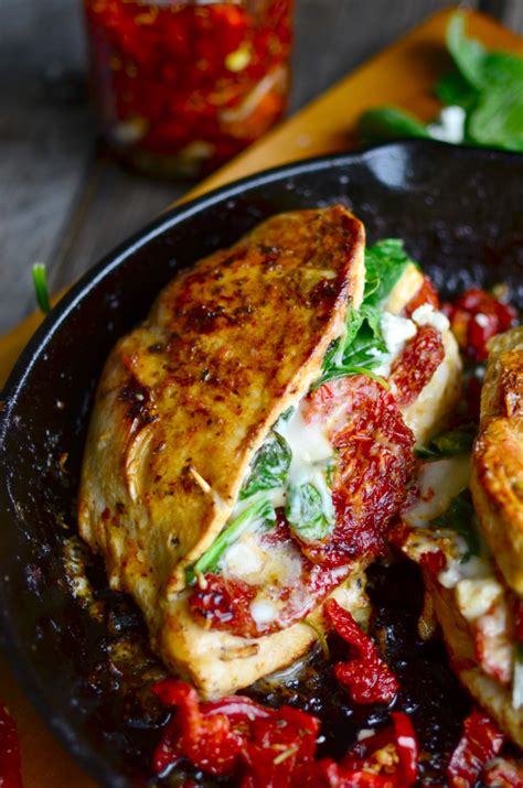 Sundried Tomato Spinach And Cheese Stuffed Chicken Chicken