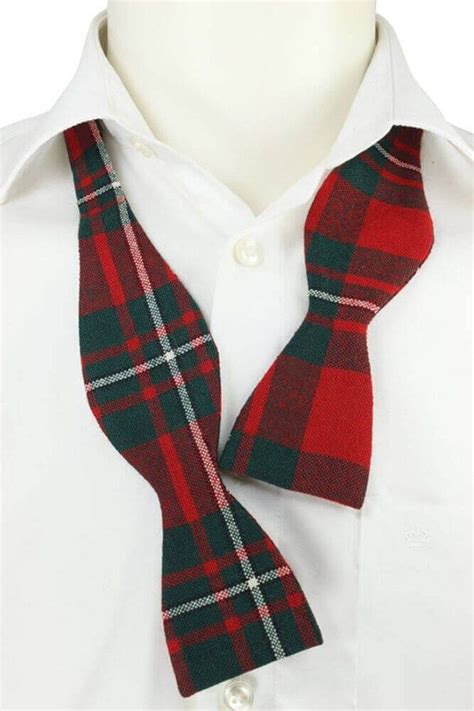 Traditional Self Tie Tartan Bow Ties Spring Weight Tartan Clothing