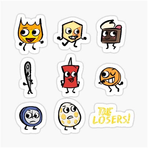 Bfb The Losers Pack Sticker For Sale By Msbonnie Redbubble