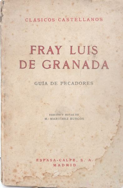 Livro Fray Luis de Granada Guia de Pecadores Clássic