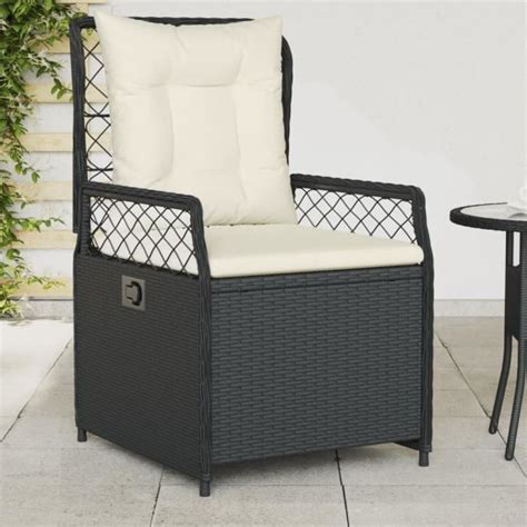 Atyhao Chaises Inclinables De Jardin Lot De Noir R Sine Tress E