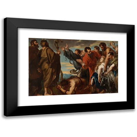 Workshop Of Anthony Van Dyck X Black Modern Framed Museum Art Print