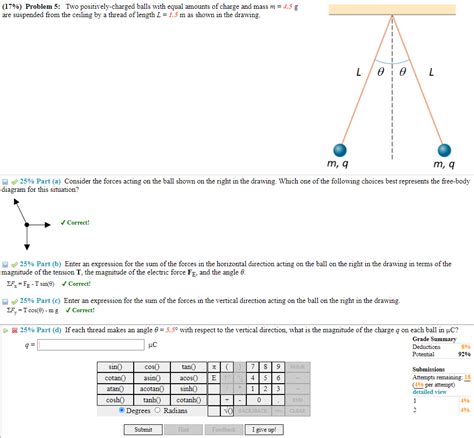 Solved 17 Problem 5 Two Positively Charged Balls W