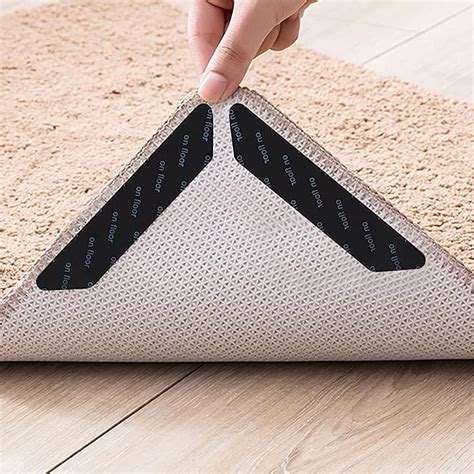 Beidaiby Pcs Rug Grippers For Laminate Floor Washable Carpet