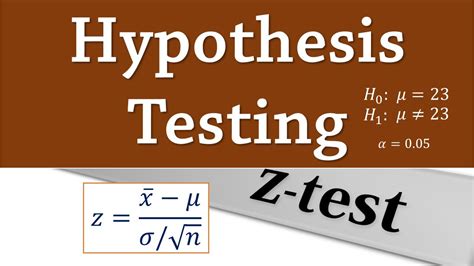 Hypothesis Testing Two Tailed Z Test For Mean Youtube