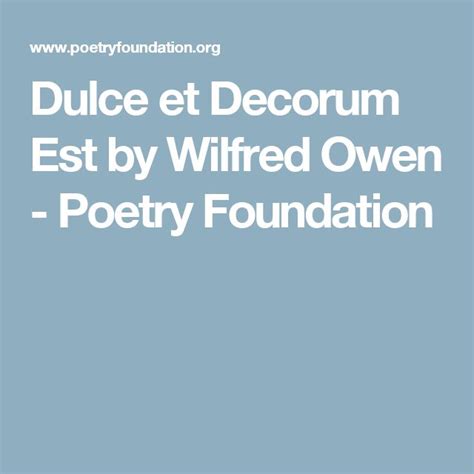 Dulce Et Decorum Est En Pinterest Wilfred Owen Gcse Poems Y Exam