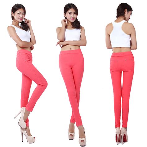 Hot Women′s Casual Stretch Skinny Leggings Pencil Pants Trousers Slim